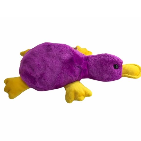 TY Beanie Baby Patti, Purple, Yellow Duck Platypus 1998 Tag Attached 14" - Picture 4 of 10